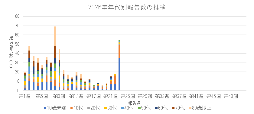 新型コロナウイルス感染症の年代別報告数の推移.png