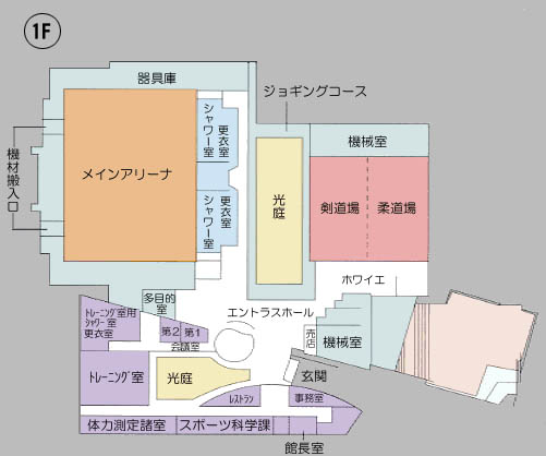 施設配置図（拡大図・１F）