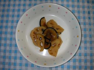 唐子レンコンの煮物の写真