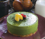 緑茶のチーズケーキ画像