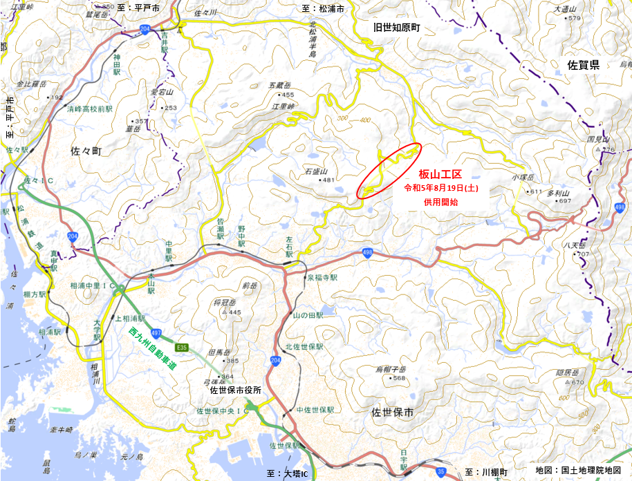 板山工区 位置図