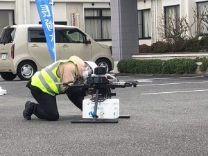 実証事業1機体荷物搭載の様子