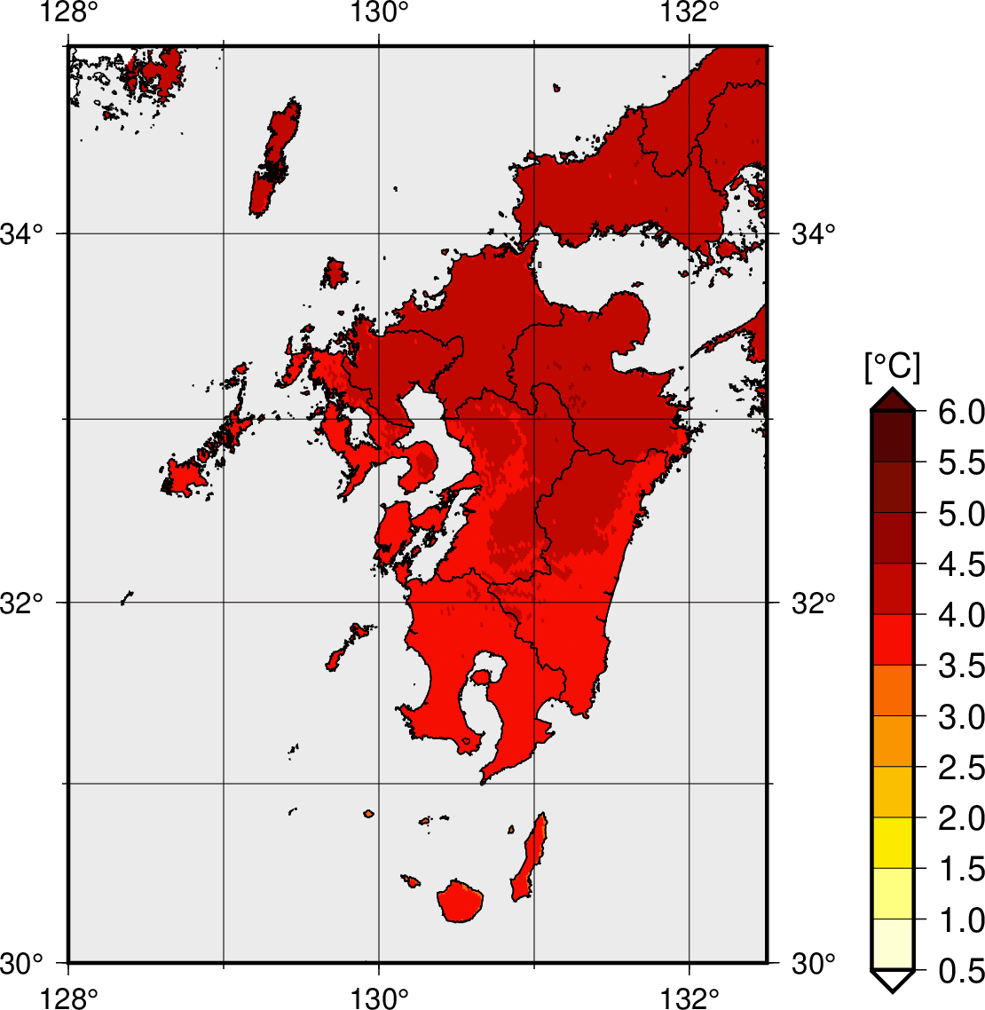 将来予測_平均気温(4℃上昇シナリオ)
