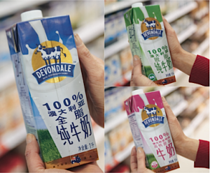 オーストラリアのDevondale Milkが中国で売られている。